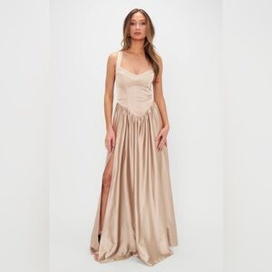 long mesh sleeve dress Long Sleeve Embellished Backless Maxi Dress in Black - 12